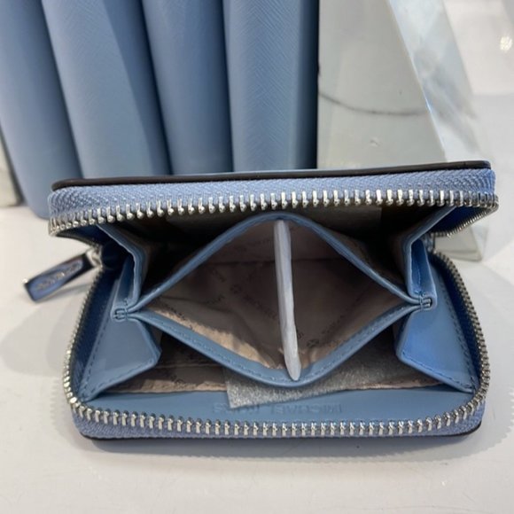 Michael Kors Jet Set Travel Medium Zip Around Card Case Chambray Multi - Picture 8 of 16